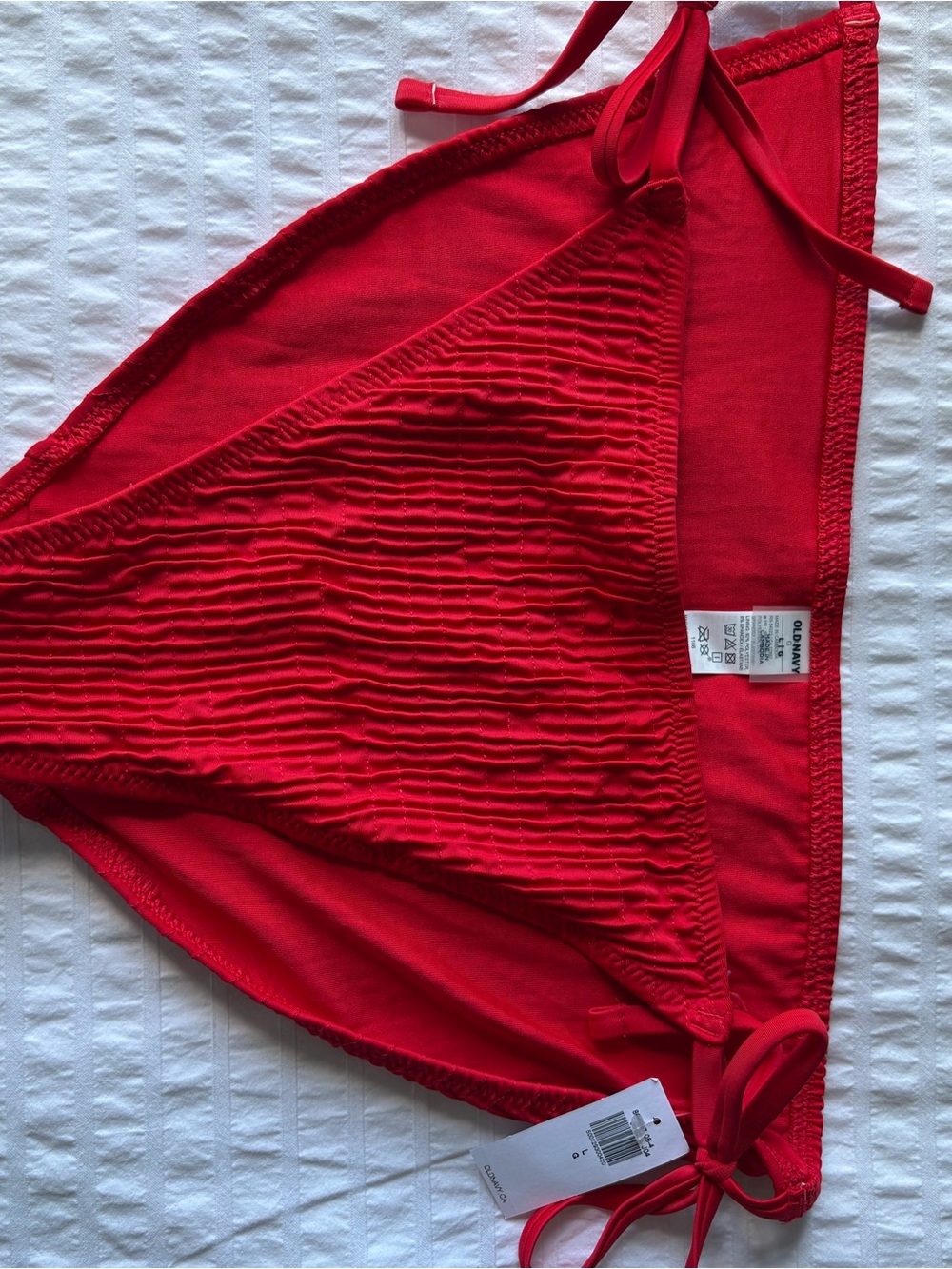 Old Navy Red Textured Bikini Top
